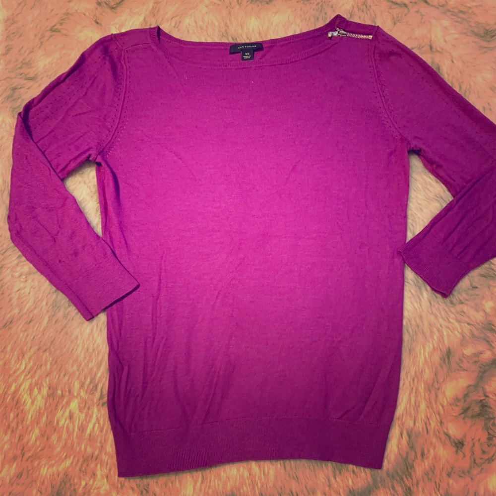 Violet Colored 31/4 sleeve with Shoulder Zipper